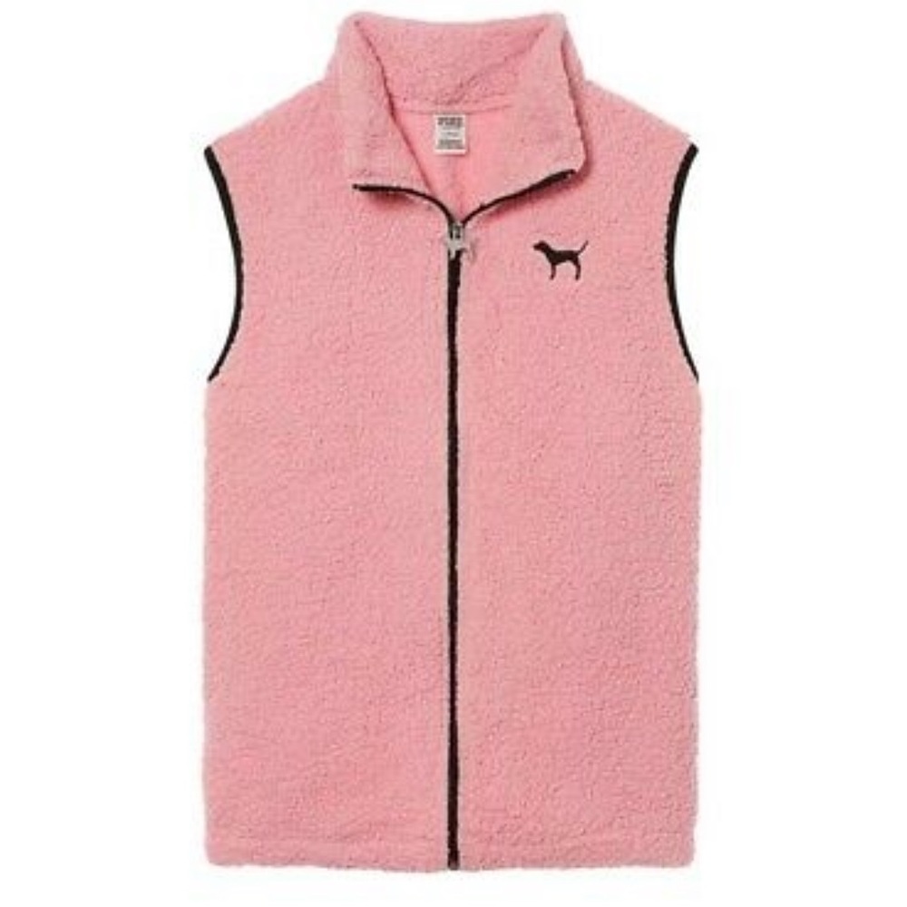 Victoria's Secret PINK Full Zip Sherpa Vest Jacket